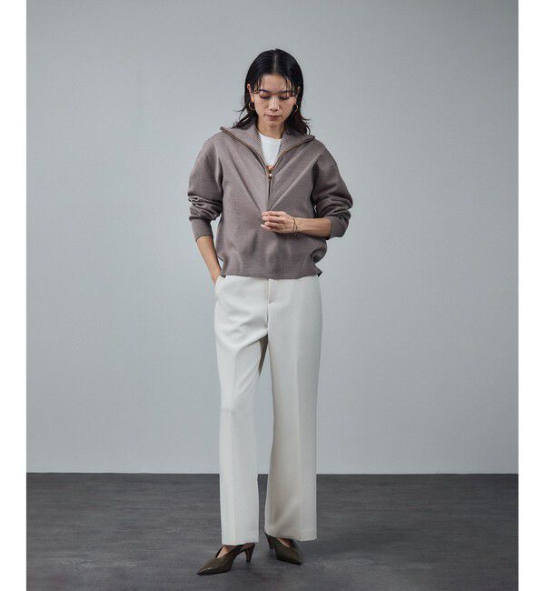 SALON adam et rope'「ストレッチセミフレアスタイルアップパンツ / セットアップ対応 」|スラックス|