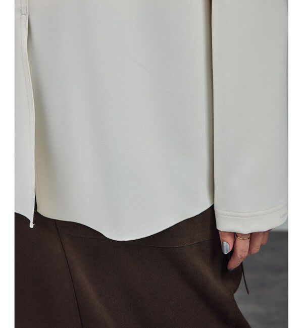 SALON adam et rope'「ダブルクロスロングTシャツブラウス / セットアップ対応」|シャツ・ブラウス|