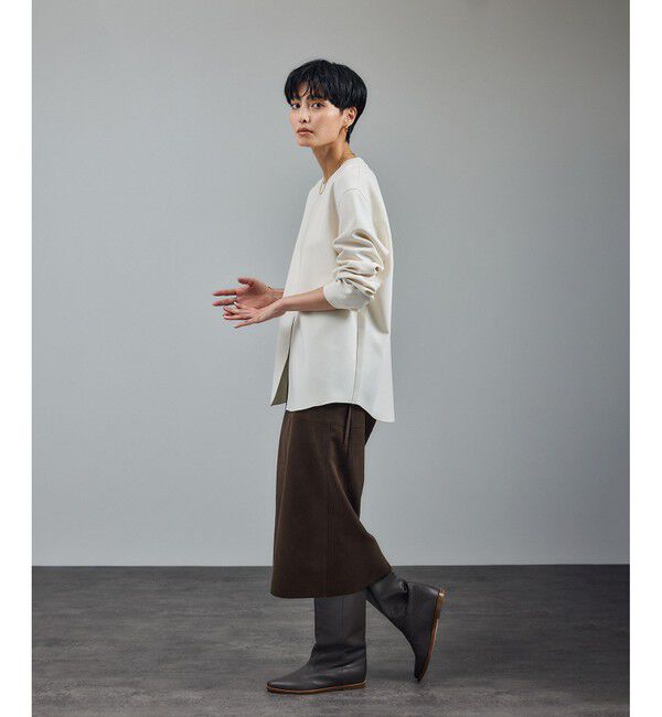 SALON adam et rope'「ダブルクロスロングTシャツブラウス / セットアップ対応」|シャツ・ブラウス|