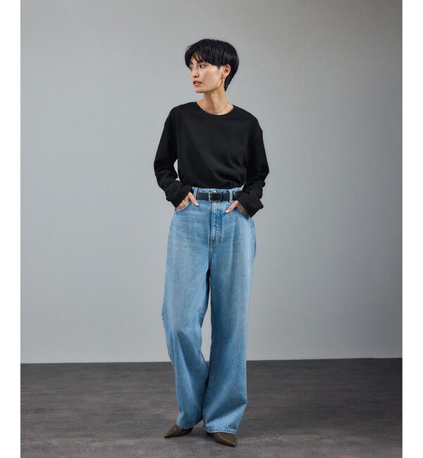 SALON adam et rope'「ダブルクロスロングTシャツブラウス / セットアップ対応」|シャツ・ブラウス|