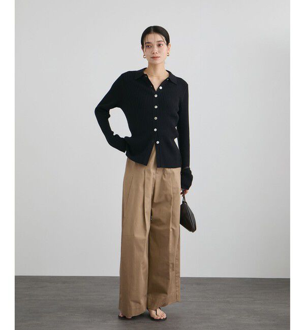 SALON adam et rope'「【WEB限定】コットンツイルワイドフォルムパンツ / 新色追加」|チノ|