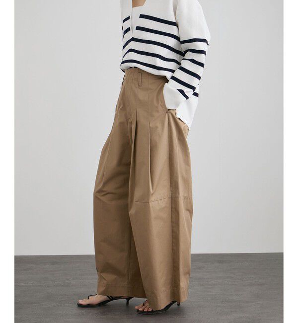 SALON adam et rope'「【WEB限定】コットンツイルワイドフォルムパンツ / 新色追加」|チノ|