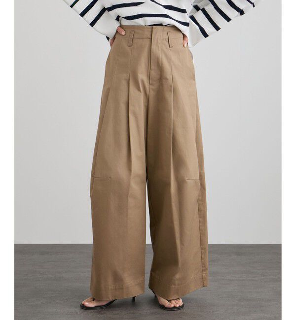 SALON adam et rope'「【WEB限定】コットンツイルワイドフォルムパンツ / 新色追加」|チノ|