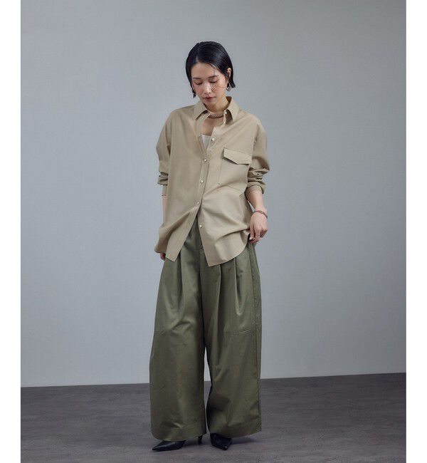 SALON adam et rope'「【WEB限定】コットンツイルワイドフォルムパンツ / 新色追加」|チノ|