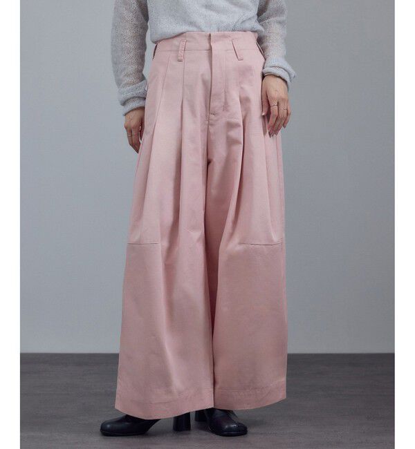 SALON adam et rope'「【WEB限定】コットンツイルワイドフォルムパンツ / 新色追加」|チノ|