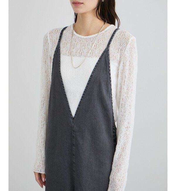 SALON adam et rope'「オーバーダイデニムサロペット」|オールインワン|