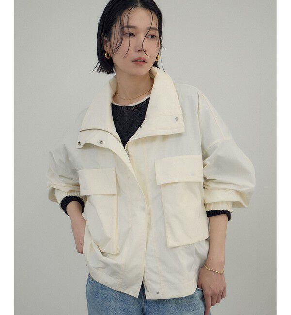 SALON adam et rope'「リモンタナイロン / スタンドカラーブルゾン」|ブルゾン・スタジャン|