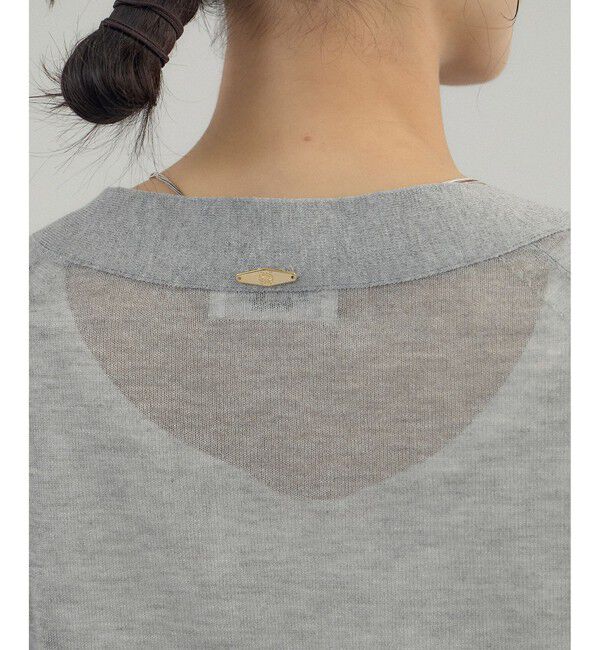 SALON adam et rope'「ブライトラメVネックシアーカーディガン / 新色追加」|カーディガン|