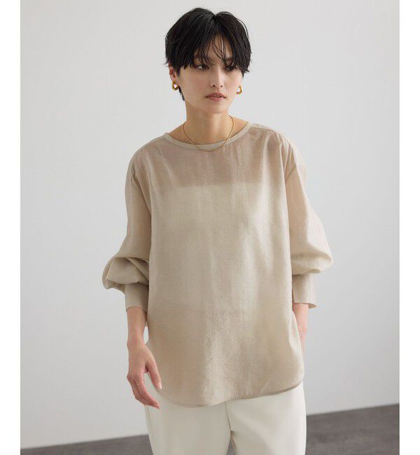 SALON adam et rope'「【WEB限定】シルクMIXルチアブラウス」|シャツ・ブラウス|