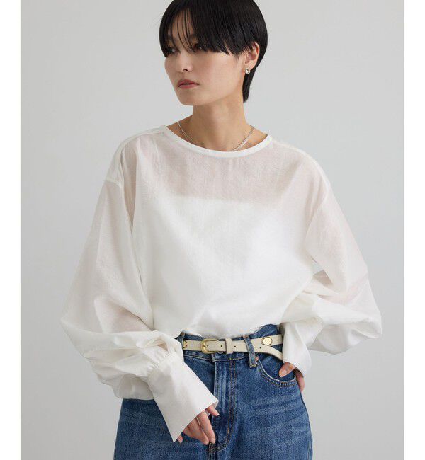 SALON adam et rope'「【WEB限定】シルクMIXルチアブラウス」|シャツ・ブラウス|