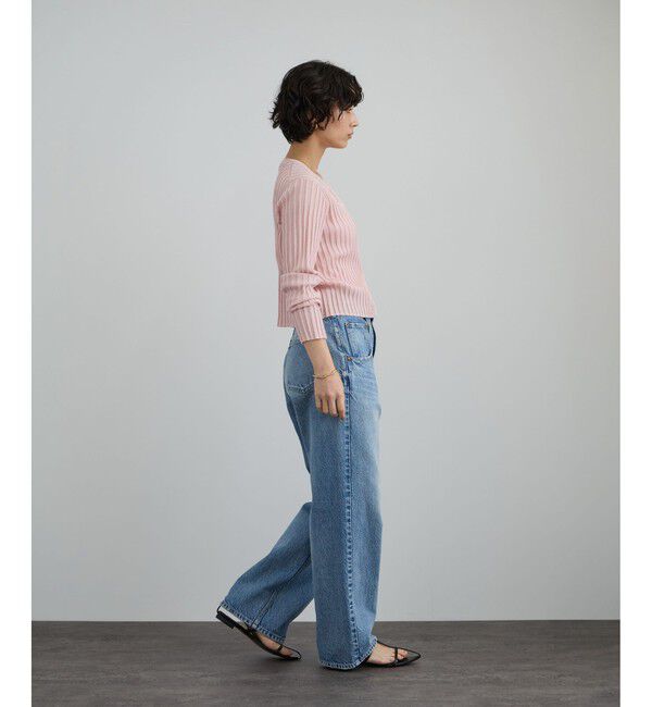 SALON adam et rope'「ワイドリブスキッパークルーネックカーディガン」|カーディガン|