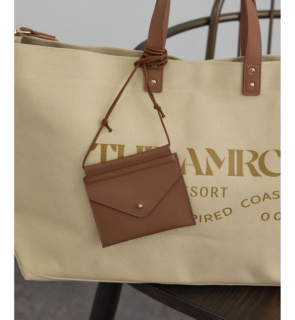 SALON adam et rope'「【Americana（アメリカーナ） for SALON】エンベロップネックレスポーチ/ステッカー」|ポーチ|