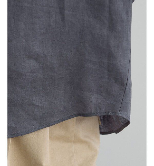 SALON adam et rope'「リネンスキッパーギャザーブラウス / GENTLE LINEN 新色追加」|シャツ・ブラウス|