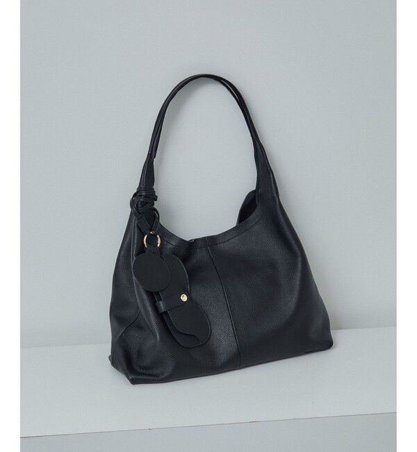 SALON adam et rope'「【WEB限定】【WS（ドゥーブル）】チャーム付きナチュラルレザートート」|トートバッグ|ブラック(01)