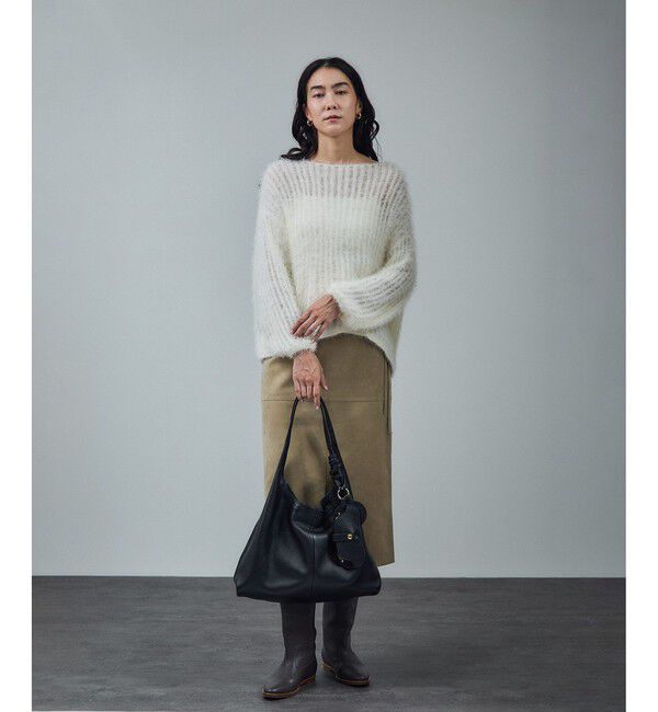 SALON adam et rope'「【WEB限定】【WS（ドゥーブル）】チャーム付きナチュラルレザートート」|トートバッグ|