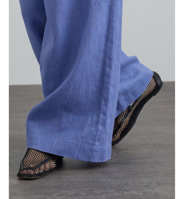 SALON adam et rope'「【WEB限定】ヨーロピアンリネンリラクシーワイドパンツ」|チノ|