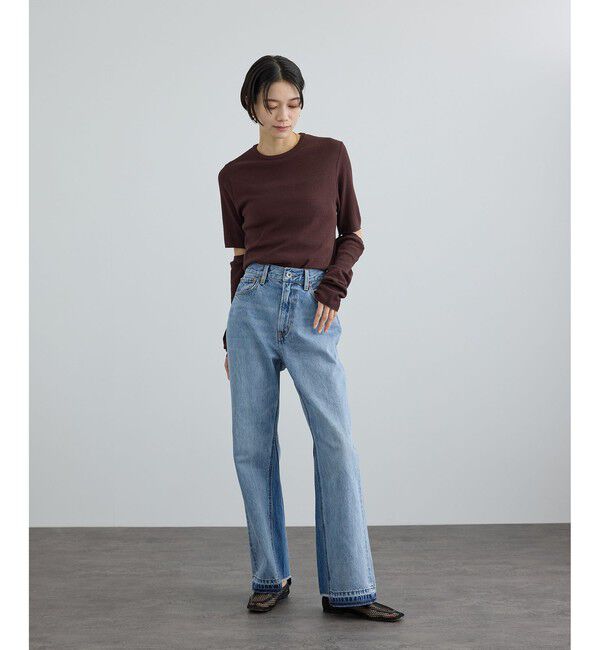 SALON adam et rope'「COTTON USAセミフレアデニム 4」|デニム|