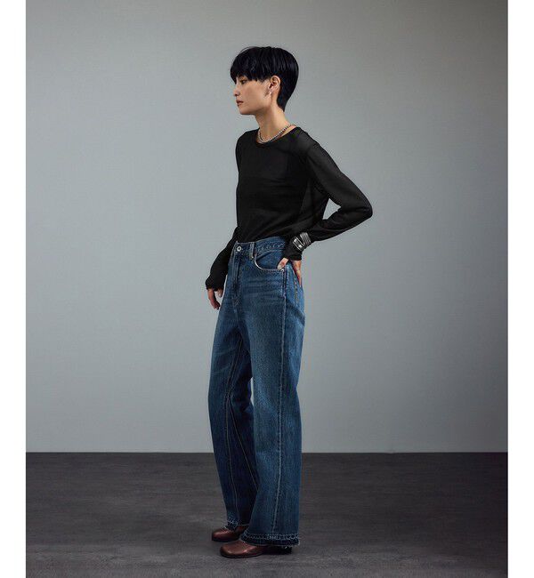 SALON adam et rope'「COTTON USAセミフレアデニム 4」|デニム|