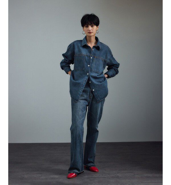 SALON adam et rope'「COTTON USAセミフレアデニム 4」|デニム|