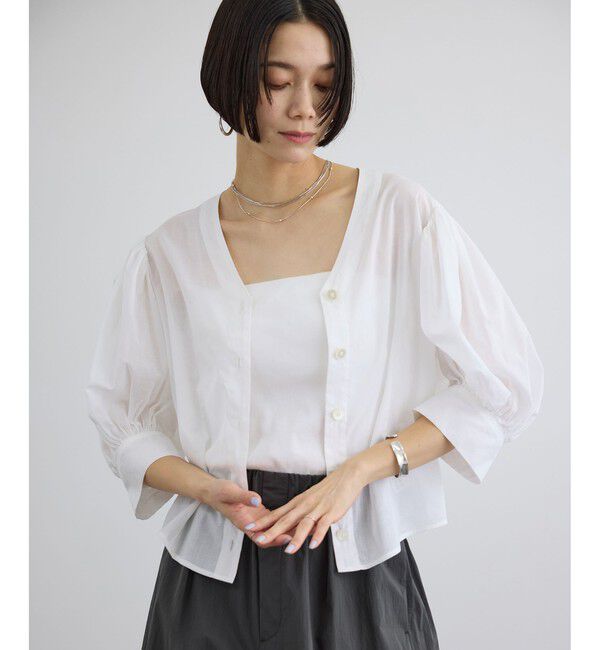 SALON adam et rope'「ギャザーボリュームスリーブブラウス」|シャツ・ブラウス|