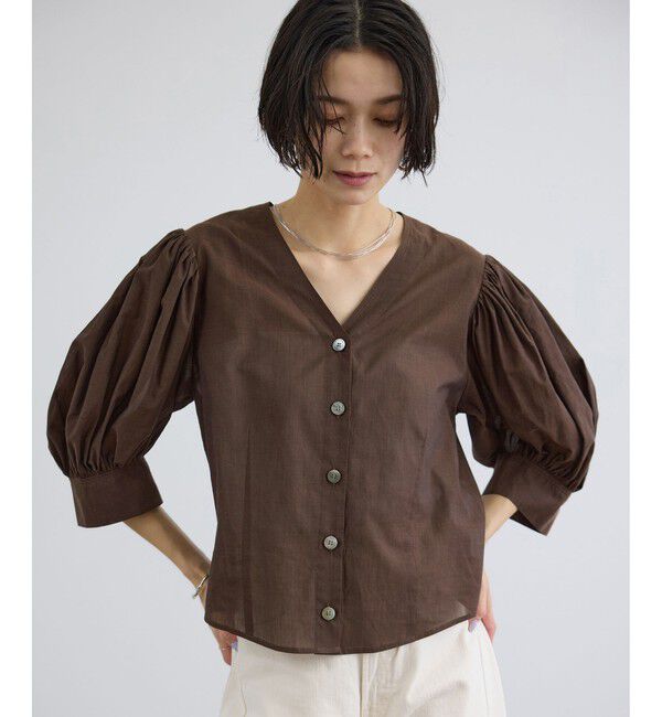 SALON adam et rope'「ギャザーボリュームスリーブブラウス」|シャツ・ブラウス|