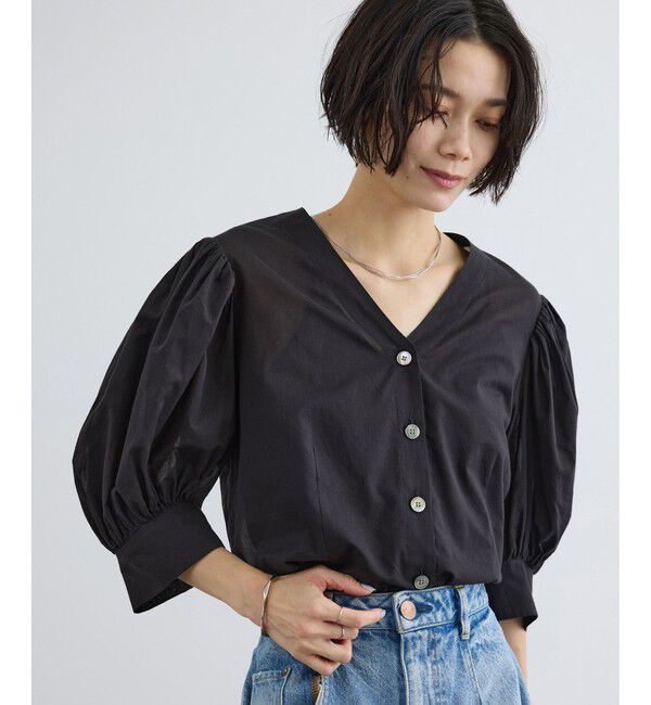 SALON adam et rope'「ギャザーボリュームスリーブブラウス」|シャツ・ブラウス|