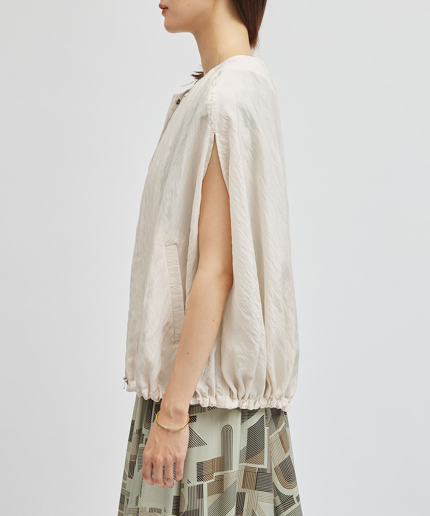 ROPE「ナイロンレーヨンバルーンケープ」|ポンチョ・ケープ|