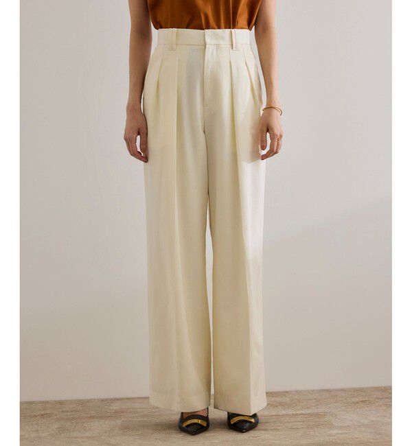 ROPE「【撥水】ウールタックトラウザーパンツ【雑誌掲載】」|チノ|