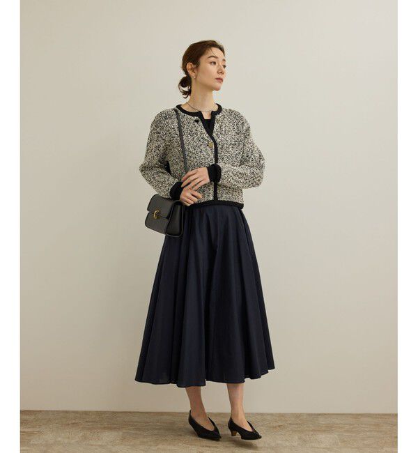 ROPE「【洗える】ワイドリブスクエアネックニット」|ニット・セーター|