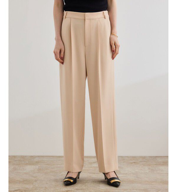 ROPE「【洗える】ダブルクロステーパードパンツ（美人パンツ）」|チノ|