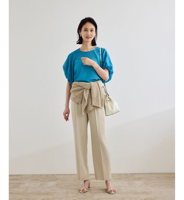 ROPE「【洗える】ダブルクロステーパードパンツ（美人パンツ）」|チノ|