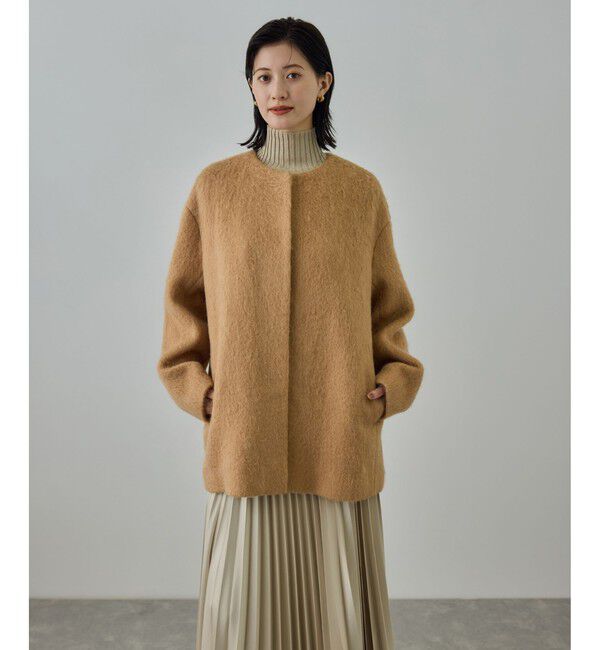 ROPE「ウールモヘヤノーカラーミドル丈コート」|その他|