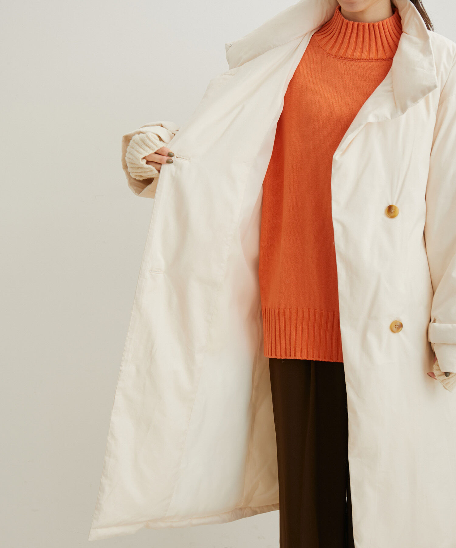 VIS「【保温機能綿】スタンドカラーパデットコート」|その他|