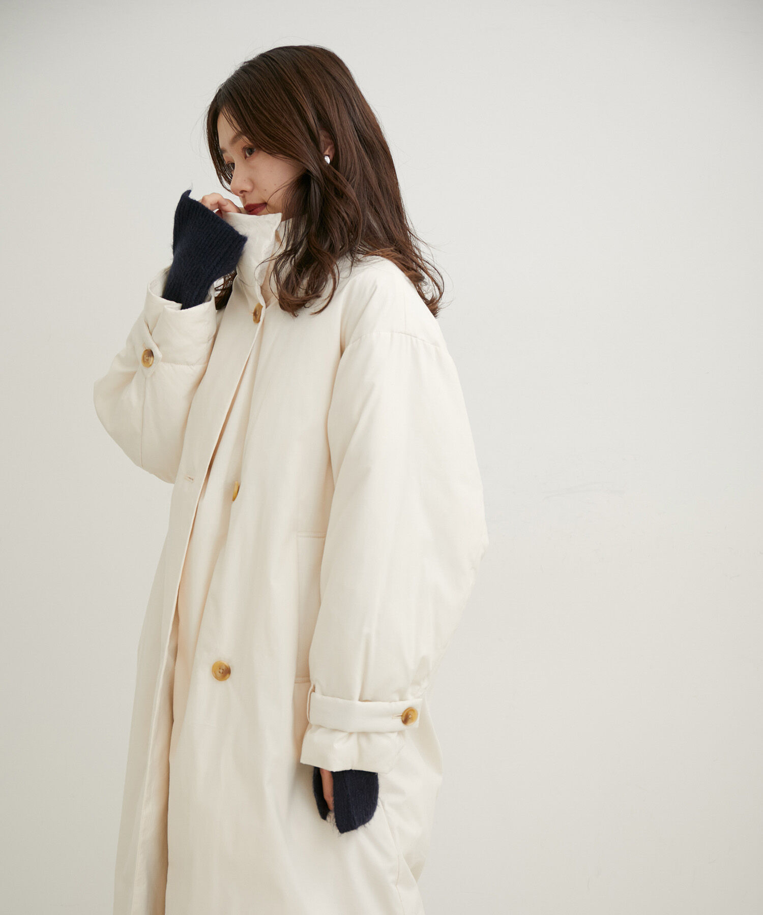 VIS「【保温機能綿】スタンドカラーパデットコート」|その他|