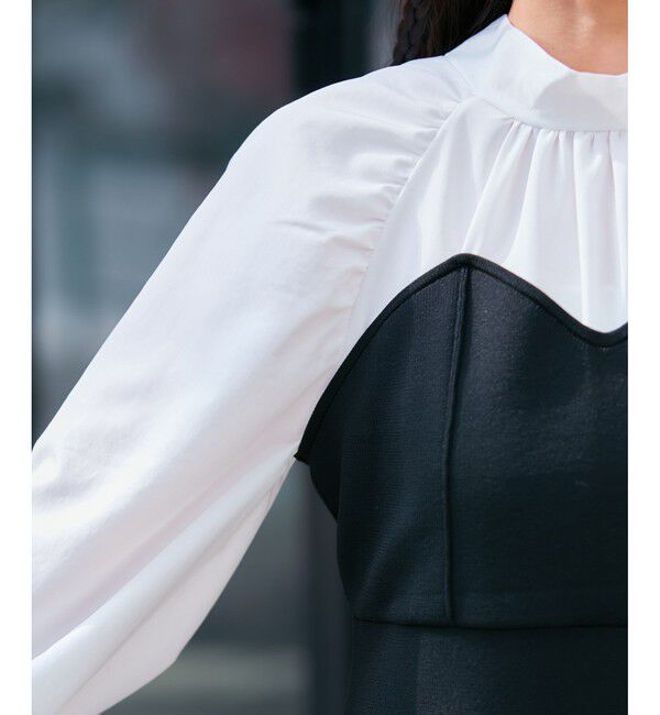 VIS「【VIS DRESS】バックリボンドッキングマーメイドワンピース」|ワンピース|