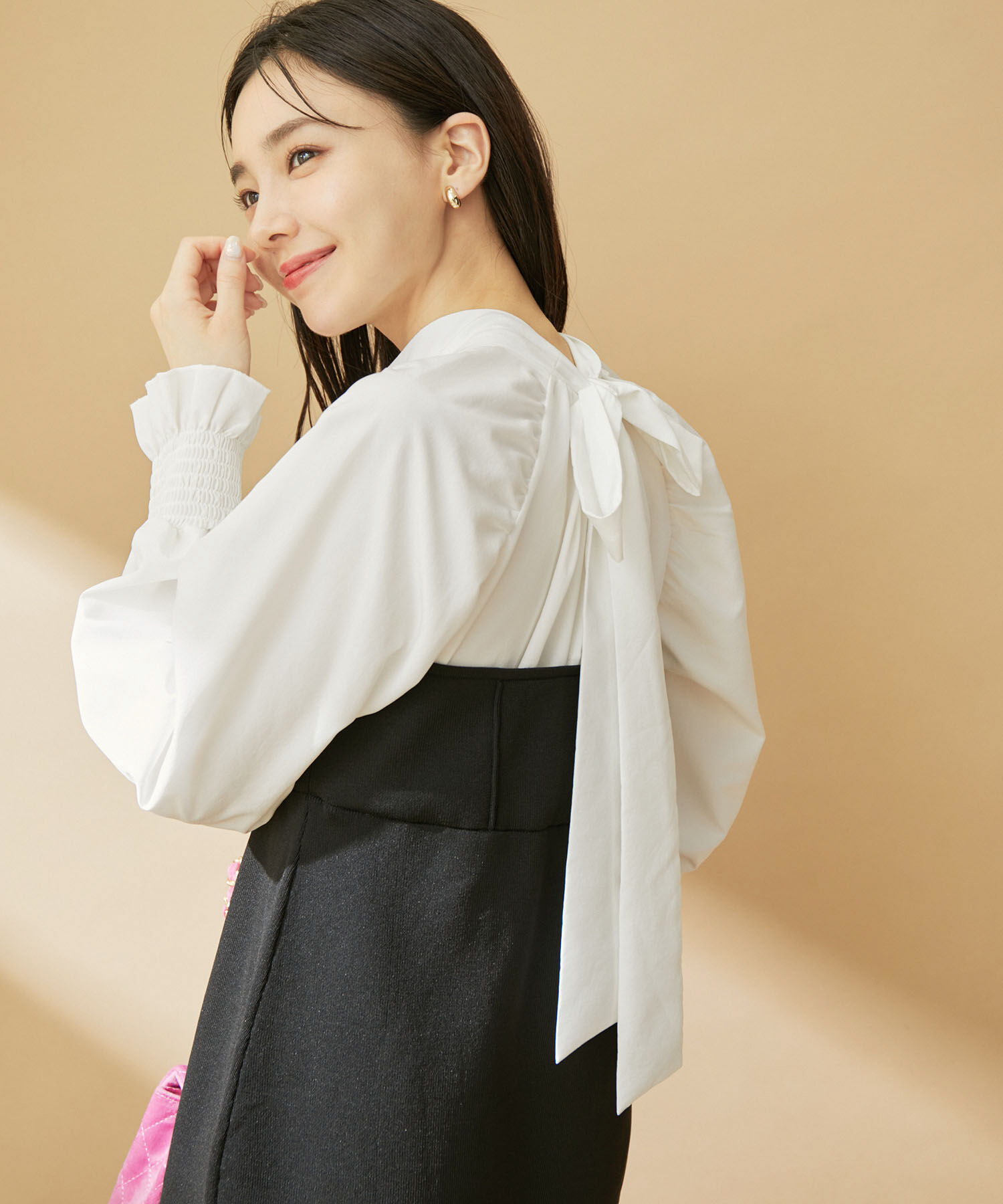 VIS「【VIS DRESS】バックリボンドッキングマーメイドワンピース」|ワンピース|