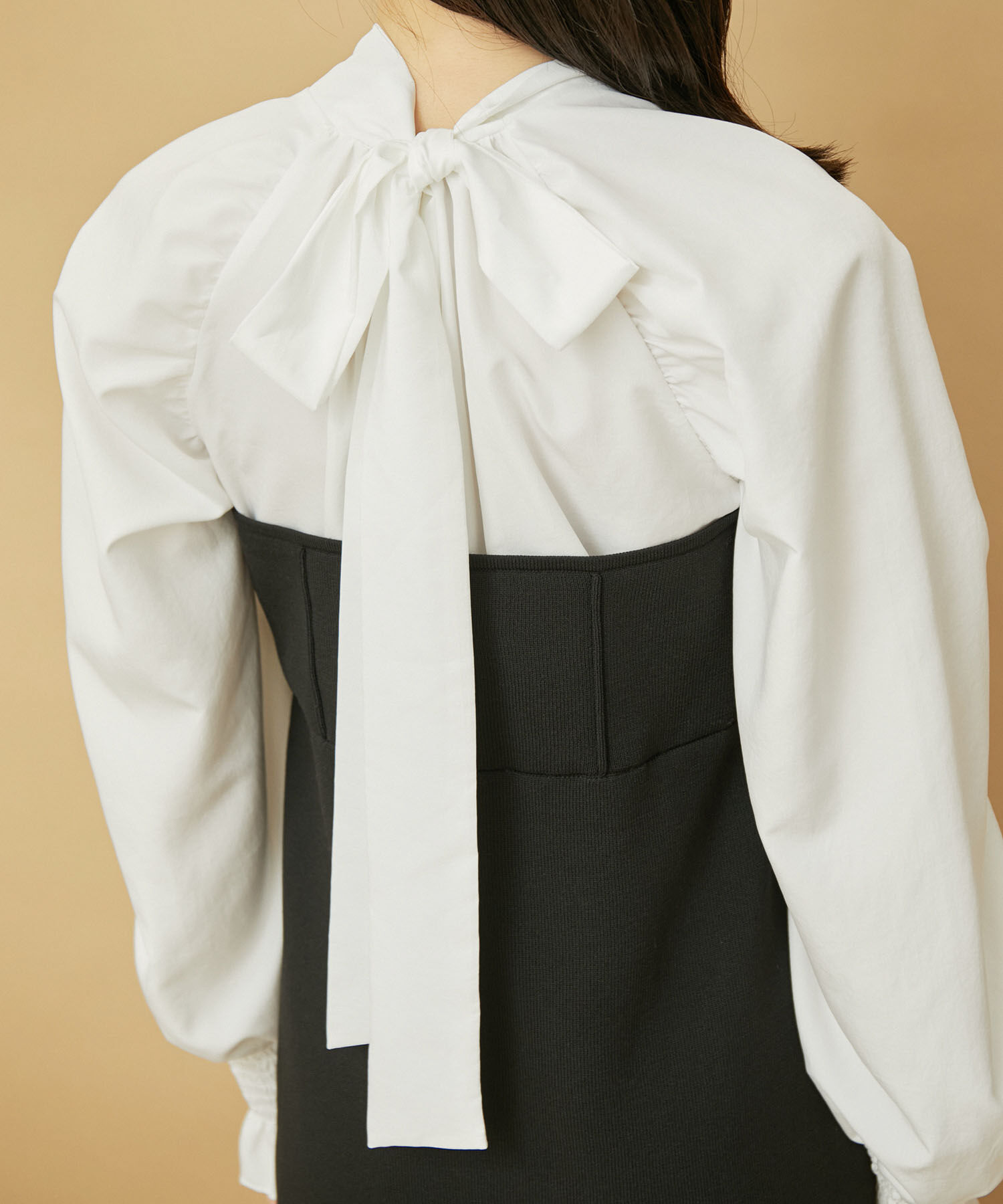 VIS「【VIS DRESS】バックリボンドッキングマーメイドワンピース」|ワンピース|