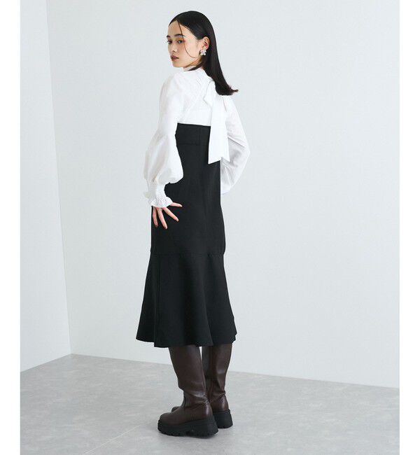 VIS「【VIS DRESS】バックリボンドッキングマーメイドワンピース」|ワンピース|