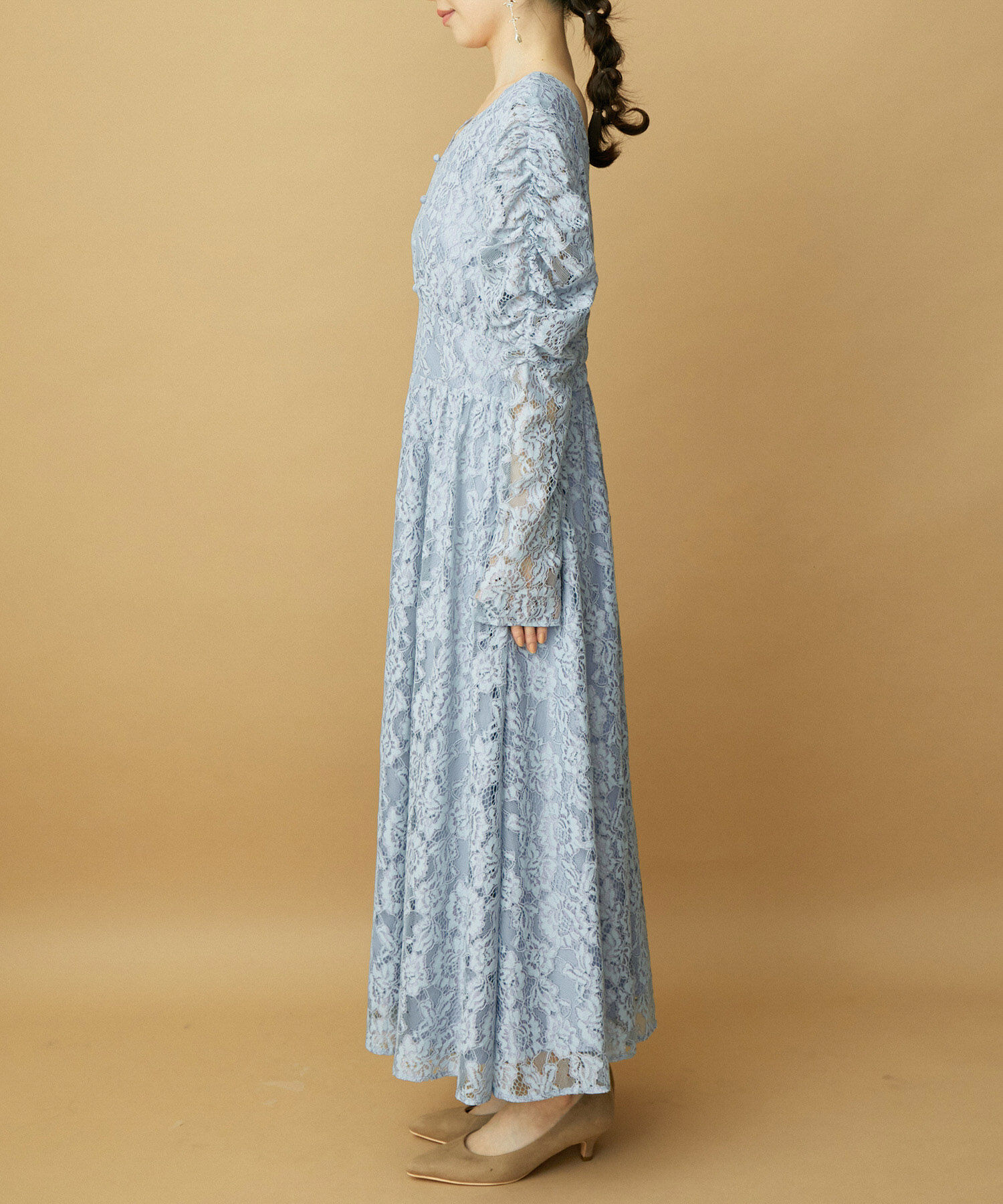 VIS「【VIS DRESS】総レースバックオープンワンピース」|ワンピース|