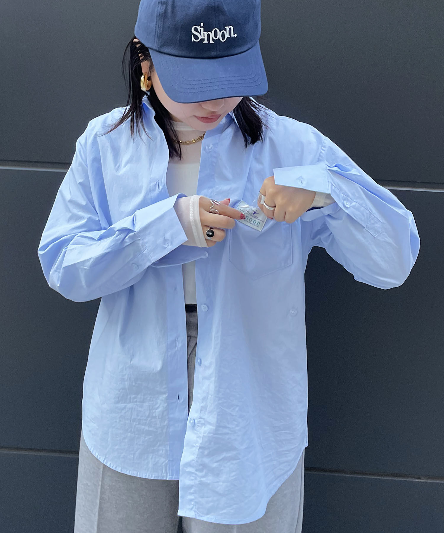 VIS「【韓国人気ブランド/sinoon】クラシックコットンシャツ」|シャツ・ブラウス|