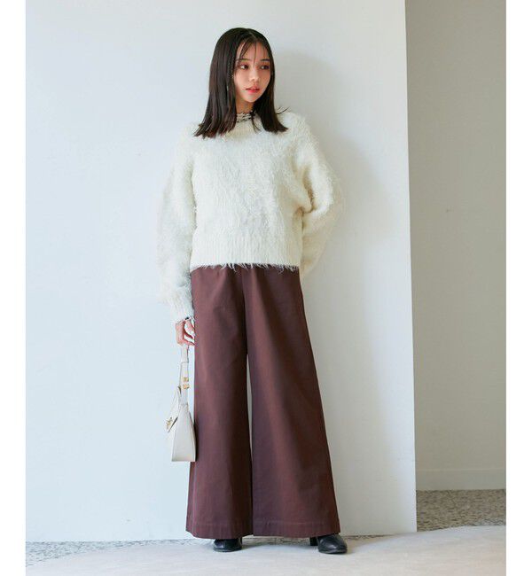 VIS「【洗える】微起毛バギーパンツ」|スラックス|