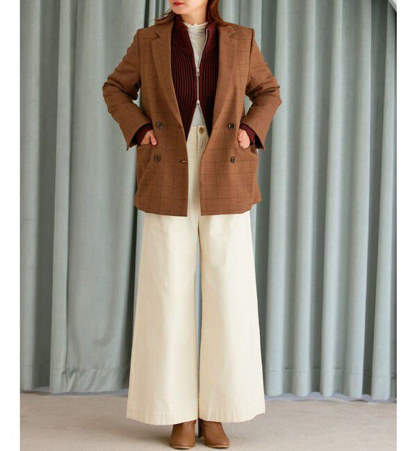 VIS「【洗える】微起毛バギーパンツ」|スラックス|