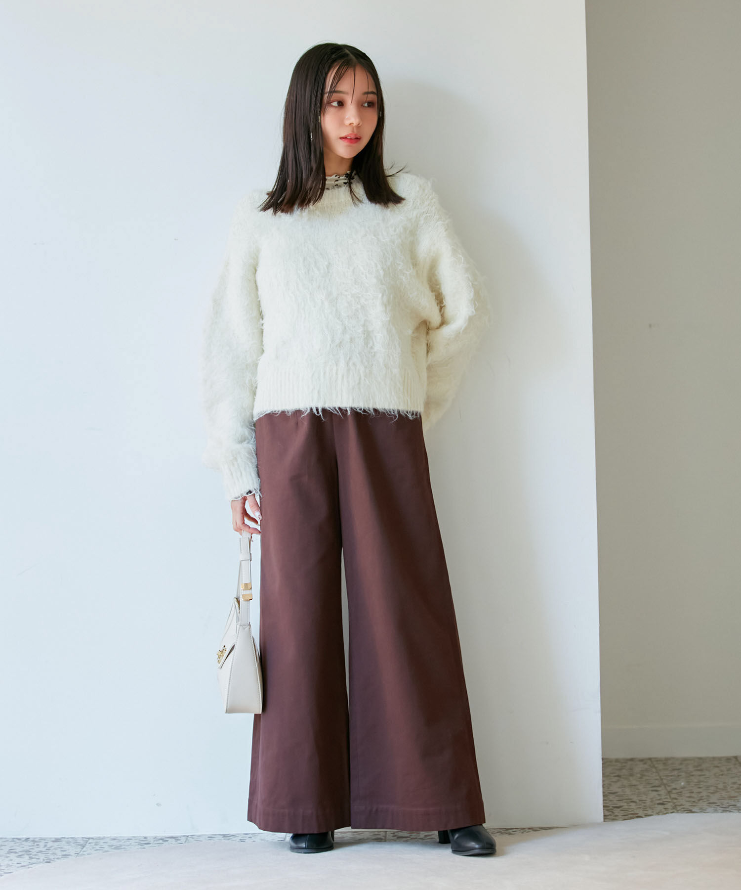 VIS「【洗える】微起毛バギーパンツ」|スラックス|