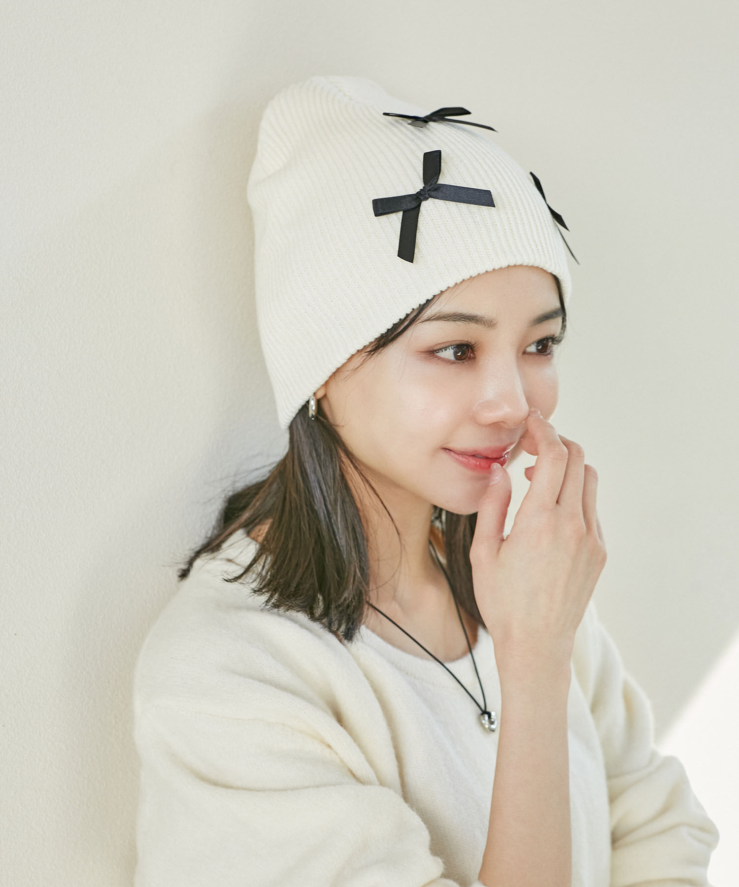 VIS「リボンニットキャップ」|ニット帽|