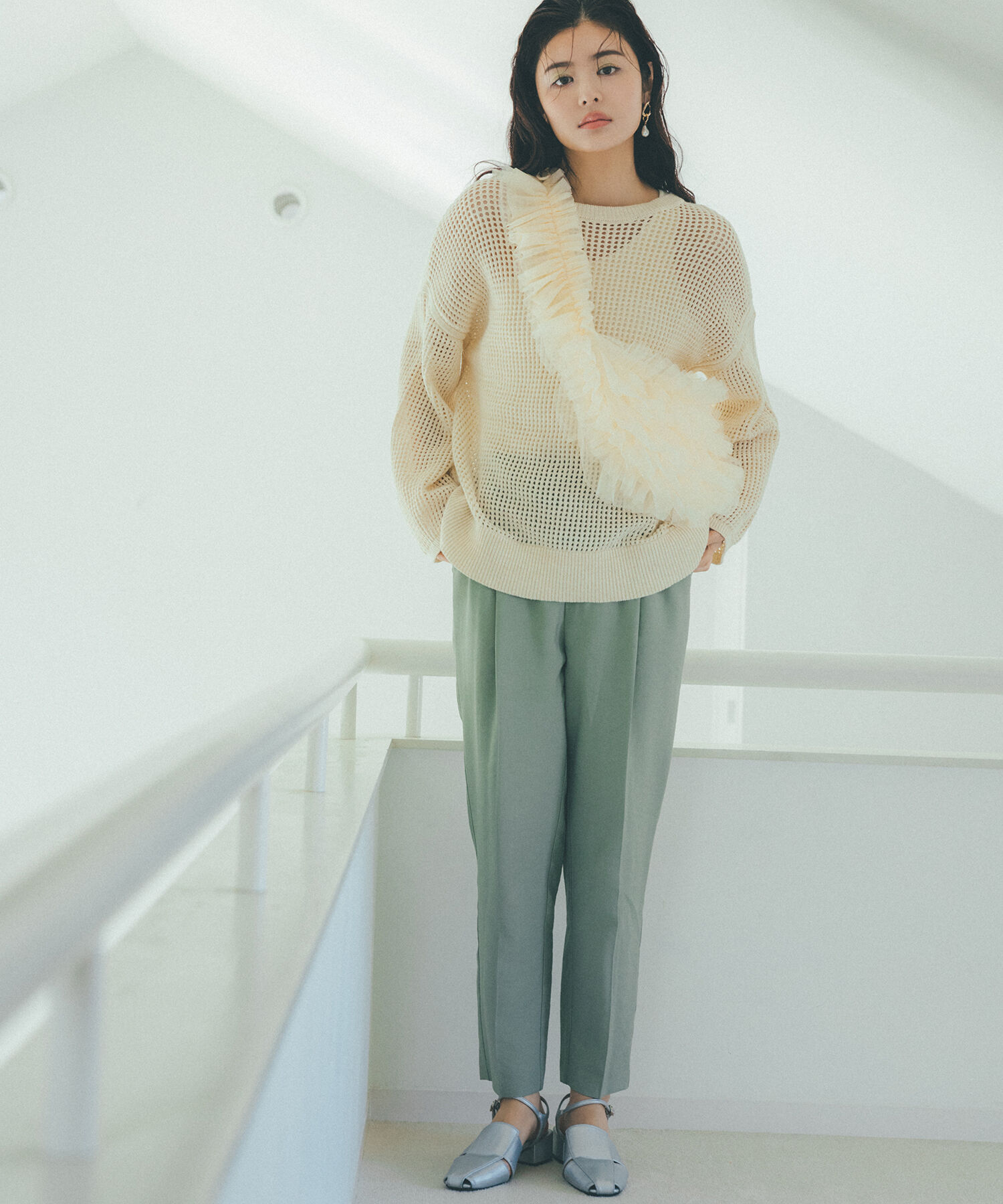 VIS「ワンショルダーテレコタンクトップ」|タンクトップ|