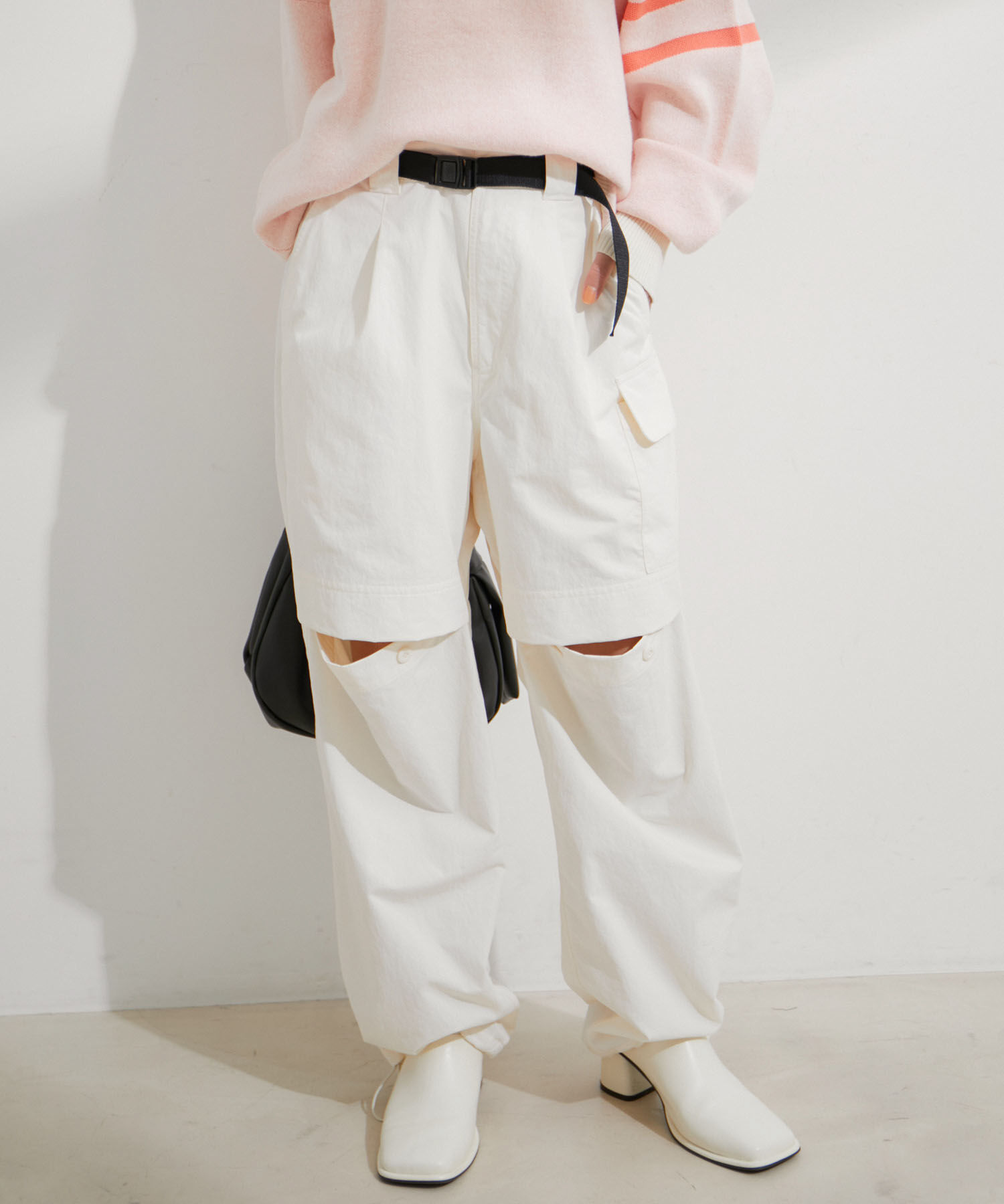 VIS「【洗える】ベルト付ナイロンカーゴパンツ」|カーゴ|キナリ(16)