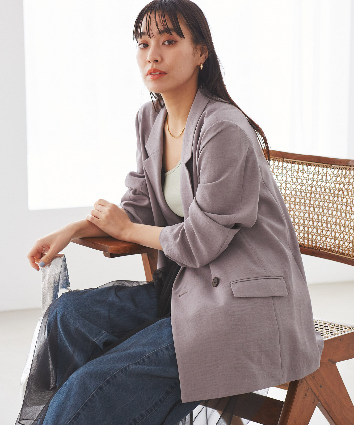 VIS「美easyテーラードジャケット【洗える】」|テーラードジャケット|