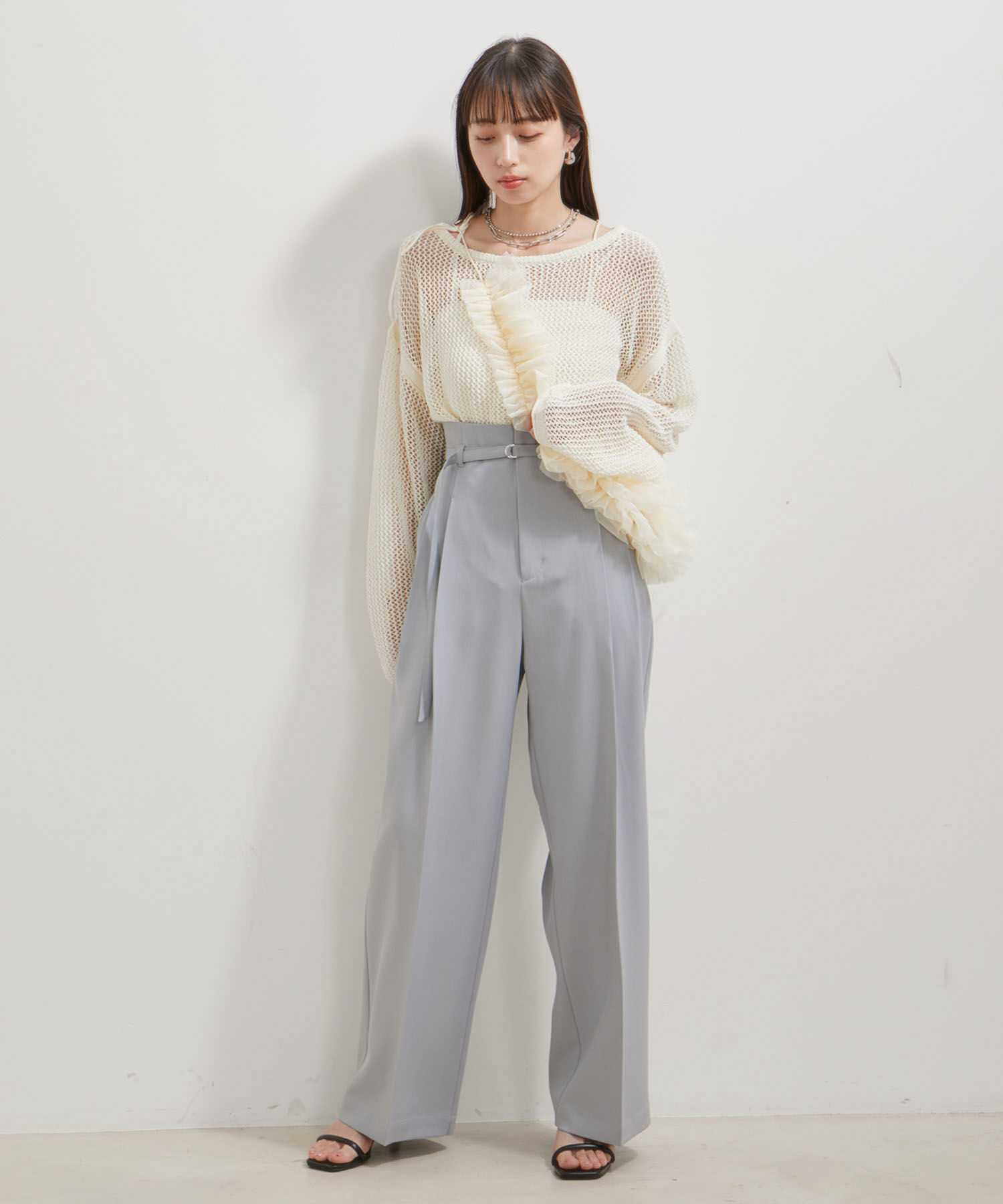 VIS「【洗える】メッシュサマーニット」|ニット・セーター|