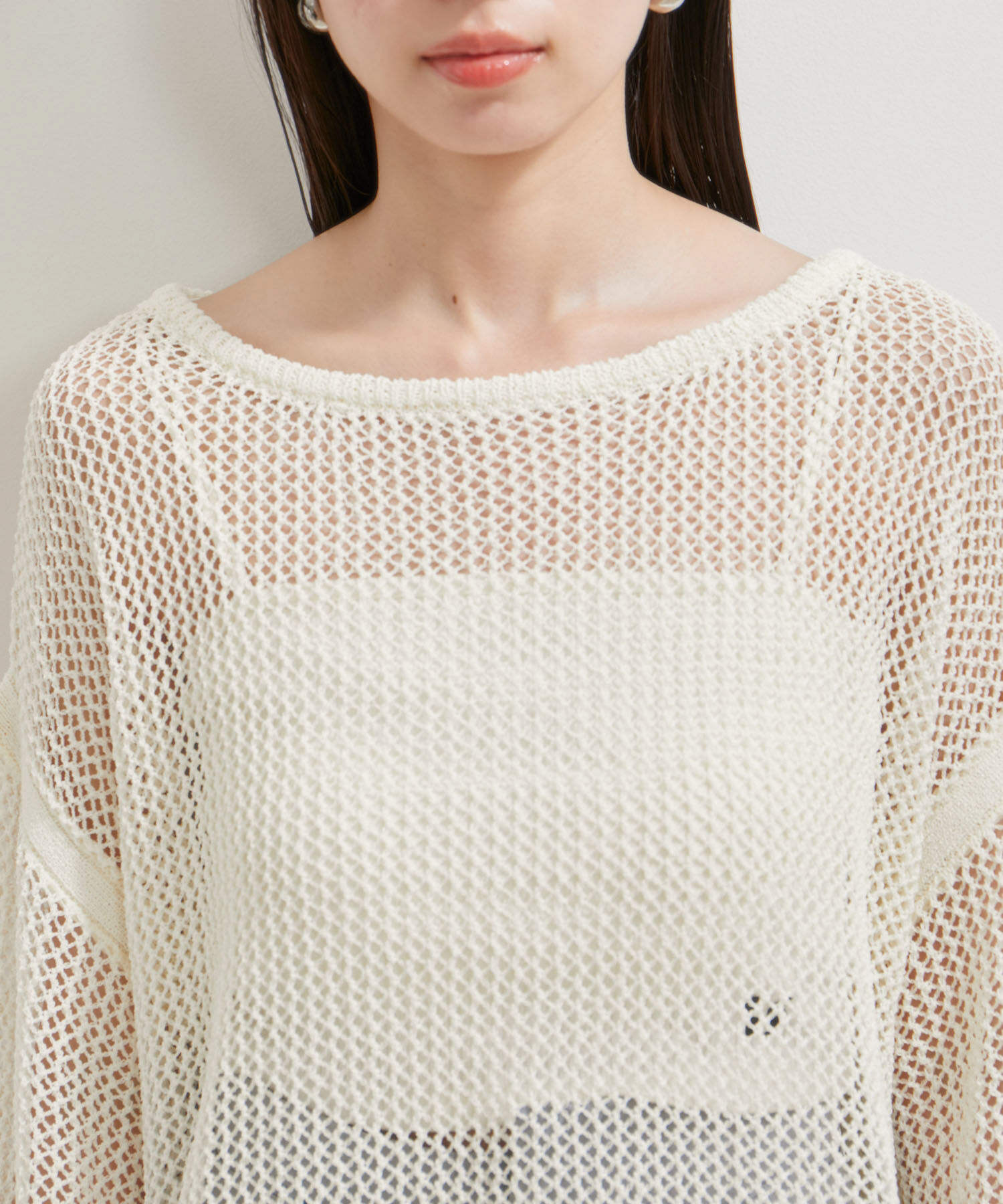 VIS「【洗える】メッシュサマーニット」|ニット・セーター|