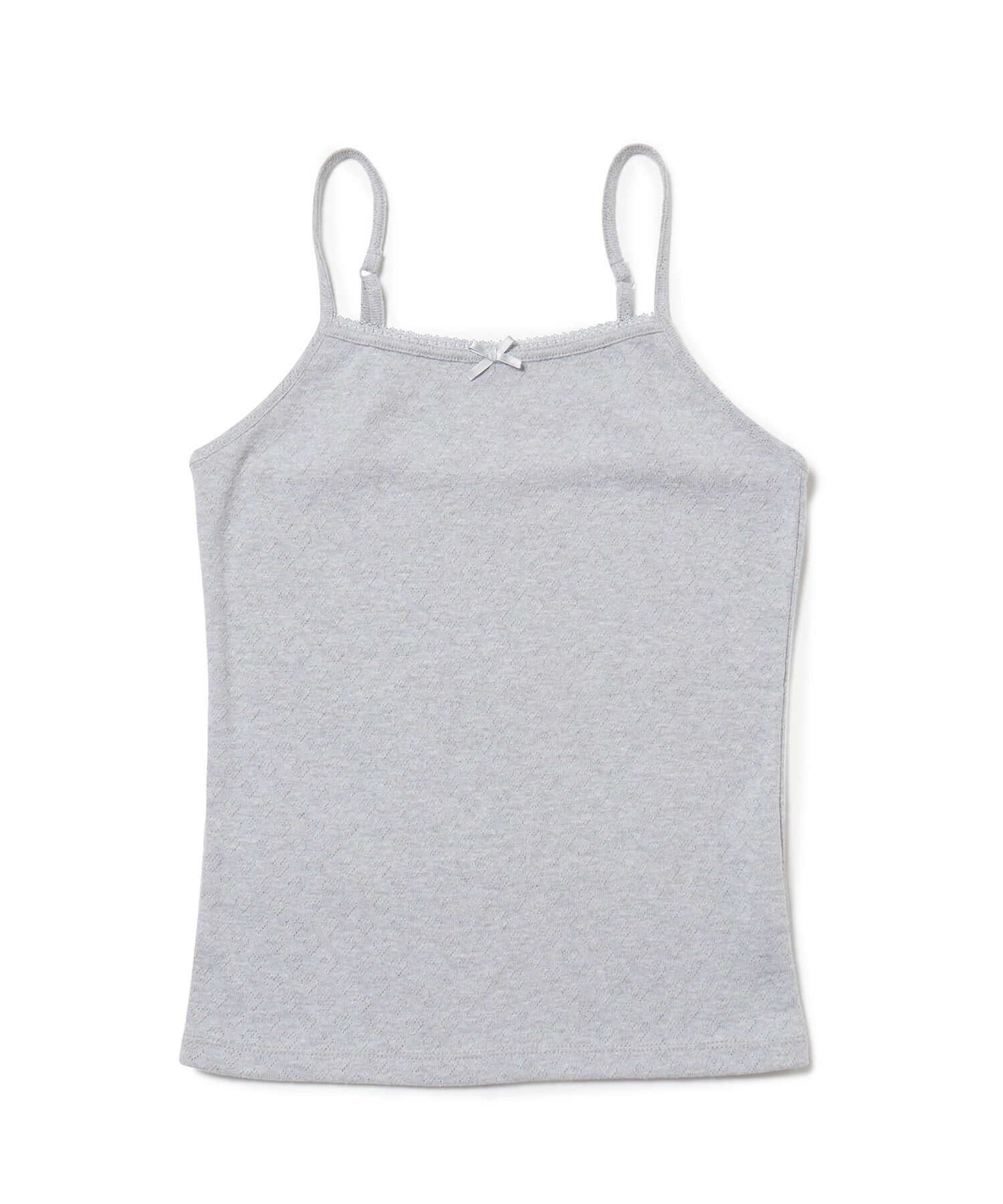 VIS「【洗える】プチリボン付きパターンメッシュキャミソール」|キャミソール|